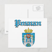 Stadtdesigns von Posen Postkarte (Vorne/Hinten)