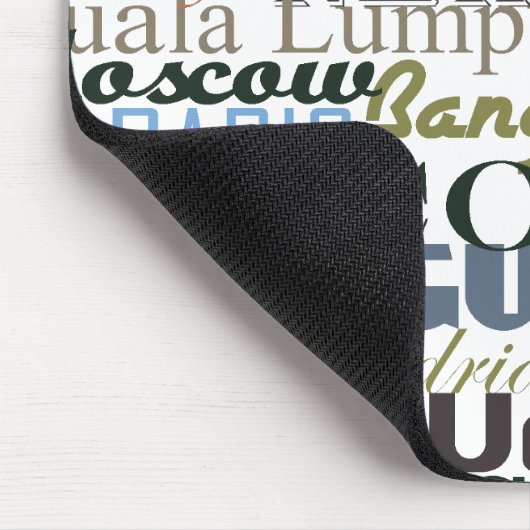 Städte auf der ganzen Welt Mousepad (Ecke)