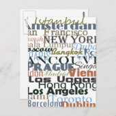 Städte auf der ganzen Welt Postkarte (Vorne/Hinten)