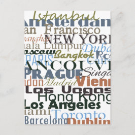 Städte auf der ganzen Welt Postkarte