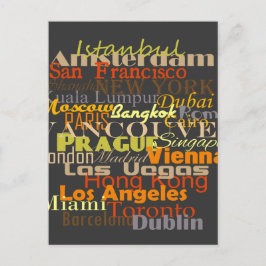 Städte auf der ganzen Welt Postkarte