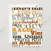 Städte auf der ganzen Welt Postkarte (Vorne/Hinten)