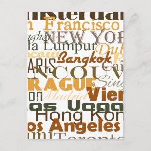 Städte auf der ganzen Welt Postkarte