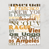 Städte auf der ganzen Welt Postkarte (Vorderseite)