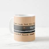 Städte der Außenbanken Kaffeetasse (Vorderseite Links)