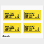 Städte für Menschen ohne Auto bauen Rechteckiger Aufkleber (Blatt)