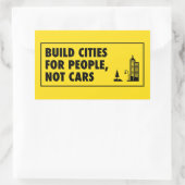 Städte für Menschen ohne Auto bauen Rechteckiger Aufkleber (Tasche)