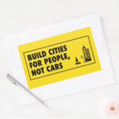 Städte für Menschen ohne Auto bauen Rechteckiger Aufkleber (Umschlag)
