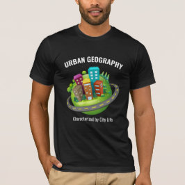 Städte im Stil: Städtische Geografie Schwarz T-Shirt