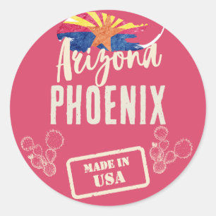 Städte in Arizona Runder Aufkleber