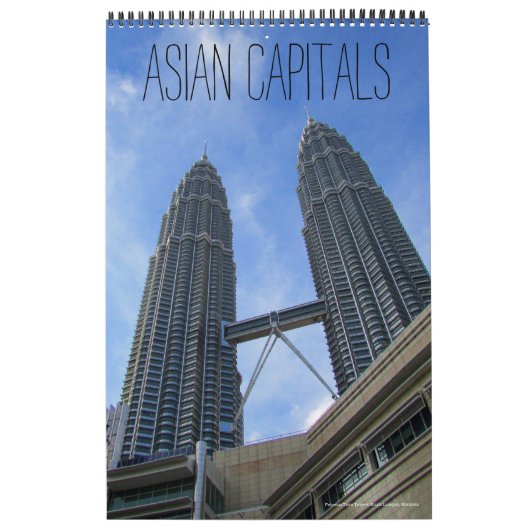 Städte in asiatischer Hauptstadt (mit Standorten)  Kalender (Titelbild)