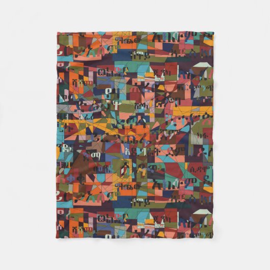 Städte in Äthiopien Fleecedecke (Vorderseite)
