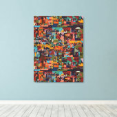 Städte in Äthiopien Leinwanddruck (Insitu (Holzboden))