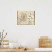 Städte in Centralia & Grand Rapids Poster (Küche)