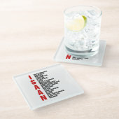 Städte in Isaan, Thailand Glasuntersetzer (Schrägansicht)