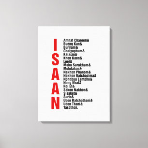 Städte in Isaan, Thailand Leinwanddruck