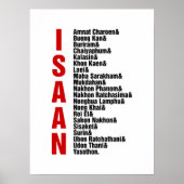 Städte in Isaan, Thailand Poster (Vorne)