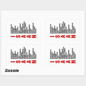 Städte in Isaan, Thailand Rechteckiger Aufkleber (Blatt)