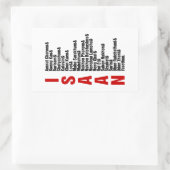 Städte in Isaan, Thailand Rechteckiger Aufkleber (Tasche)