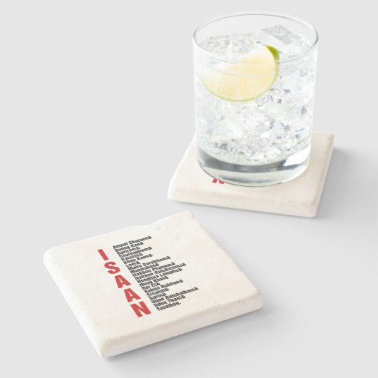 Städte in Isaan, Thailand Steinuntersetzer (Seitenansicht)