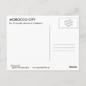 Städte in Marokko Postkarte (Rückseite)