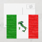 Städte, Karte und Flagge Italiens (Vorne/Hinten)