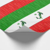Städte, Karte und Flagge von Italien Geschenkpapier (Ecke)
