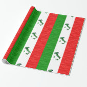 Städte, Karte und Flagge von Italien Geschenkpapier (Ungerollt)