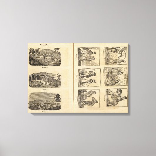 Städte, Kostüme Leinwanddruck (Vorderseite)