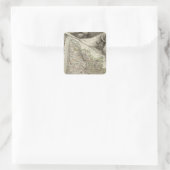 Städte Quadratischer Aufkleber (Tasche)