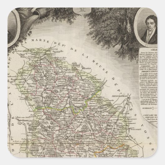 Städte Quadratischer Aufkleber (Vorderseite)