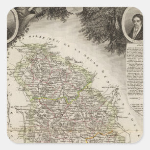 Städte Quadratischer Aufkleber