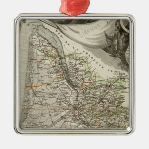 Städte Silbernes Ornament