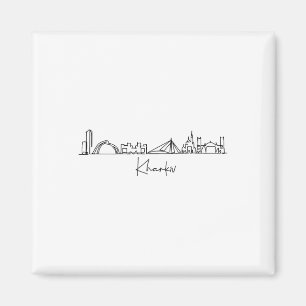 Städte-Skyline-Reise-Souvenir-Tourist-Kharkiw-Ukra Magnet