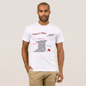 Städte u. Plätze in Trinidad und Tobago T-Shirt (Vorne ganz)