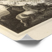 Städte und Gemeinden - Farbe entlang der Grenzen Poster (Ecke)