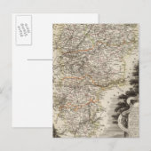 Städte und Gemeinden - Farbe entlang der Grenzen Postkarte (Vorne/Hinten)