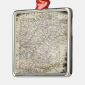 Städte und Großstädte Farbe entlang Grenzen Silbernes Ornament (Links)