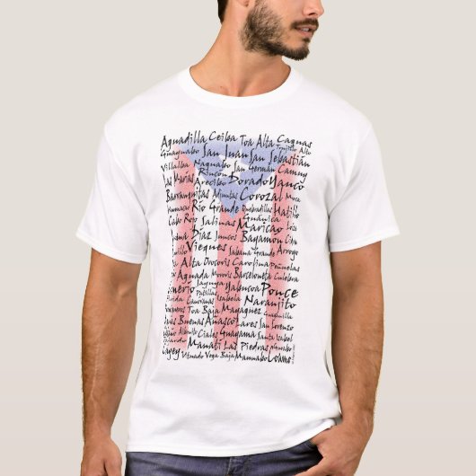 Städte von Puerto Rico T-Shirt (Vorderseite)