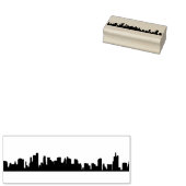 Städtearchitektonische Ikonen in der Silhouette Gummistempel (Stempel)