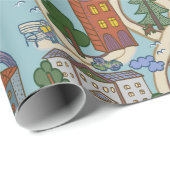 Städtebau  geschenkpapier (Rolleneckpunkt)