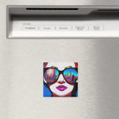 Städtedenken bei Sonnenbrillen Frauen Magnet (In Situ (Geschirrspüler))
