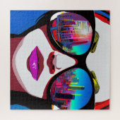 Städtedenken bei Sonnenbrillen Frauen Puzzle (Horizontal)