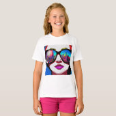 Städtedenken bei Sonnenbrillen Frauen T-Shirt (Vorne ganz)