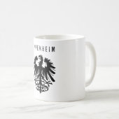 Städteemblem Oppenheim Deutschland Symbol Wappen f Kaffeetasse (VorderseiteRechts)
