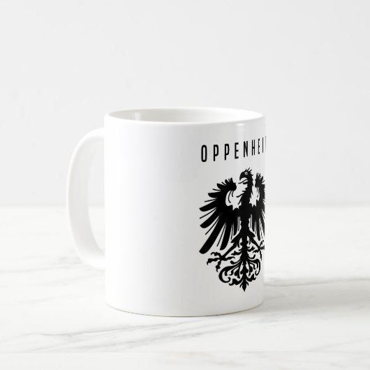 Städteemblem Oppenheim Deutschland Symbol Wappen f Kaffeetasse (Vorderseite Links)