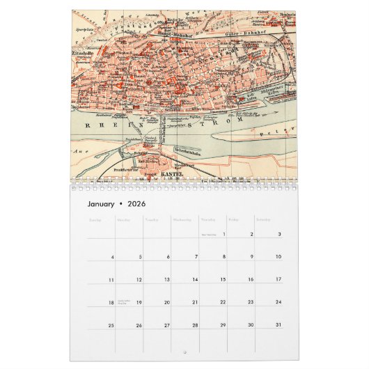 Städtekalender Kalender (Jan 2026)