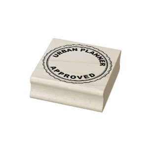 Städteplaner Genehmigte Briefmarke Gummistempel