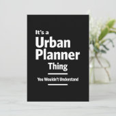 Städteplaner Job Titel Geschenk Einladung (Stehend Vorderseite)