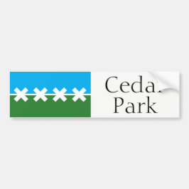 Stadtflagge 2016 des Zedern-Parks, Autoaufkleber